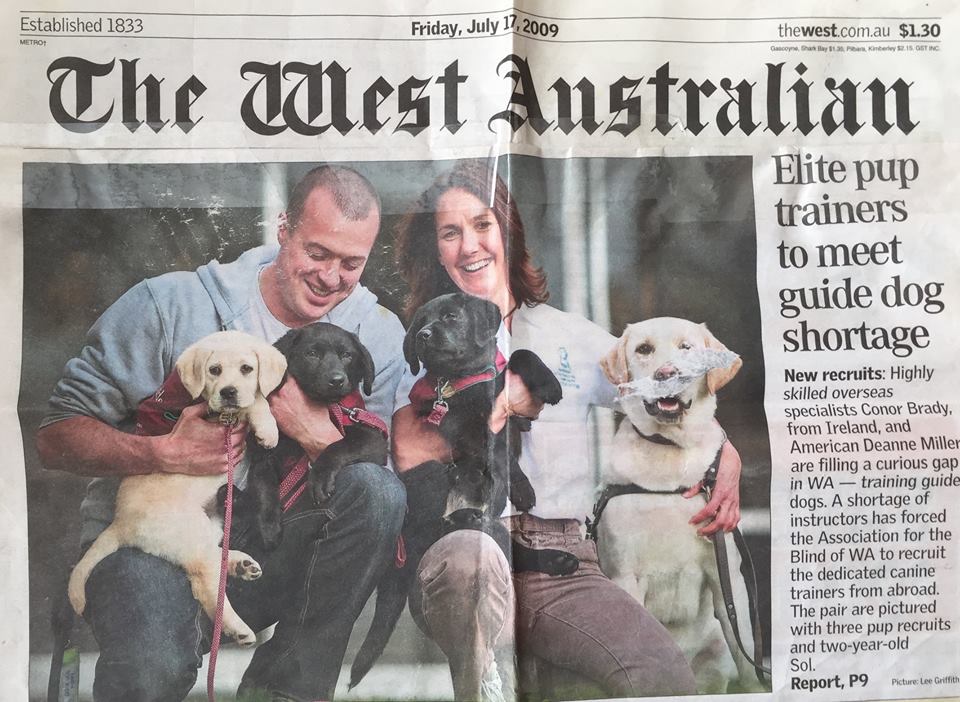 Conor Brady on the frontage of the Western Australian